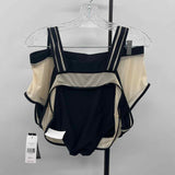 SRV-FTF Women's Size 2X Black Color Block Swimsuit - 2 Piece