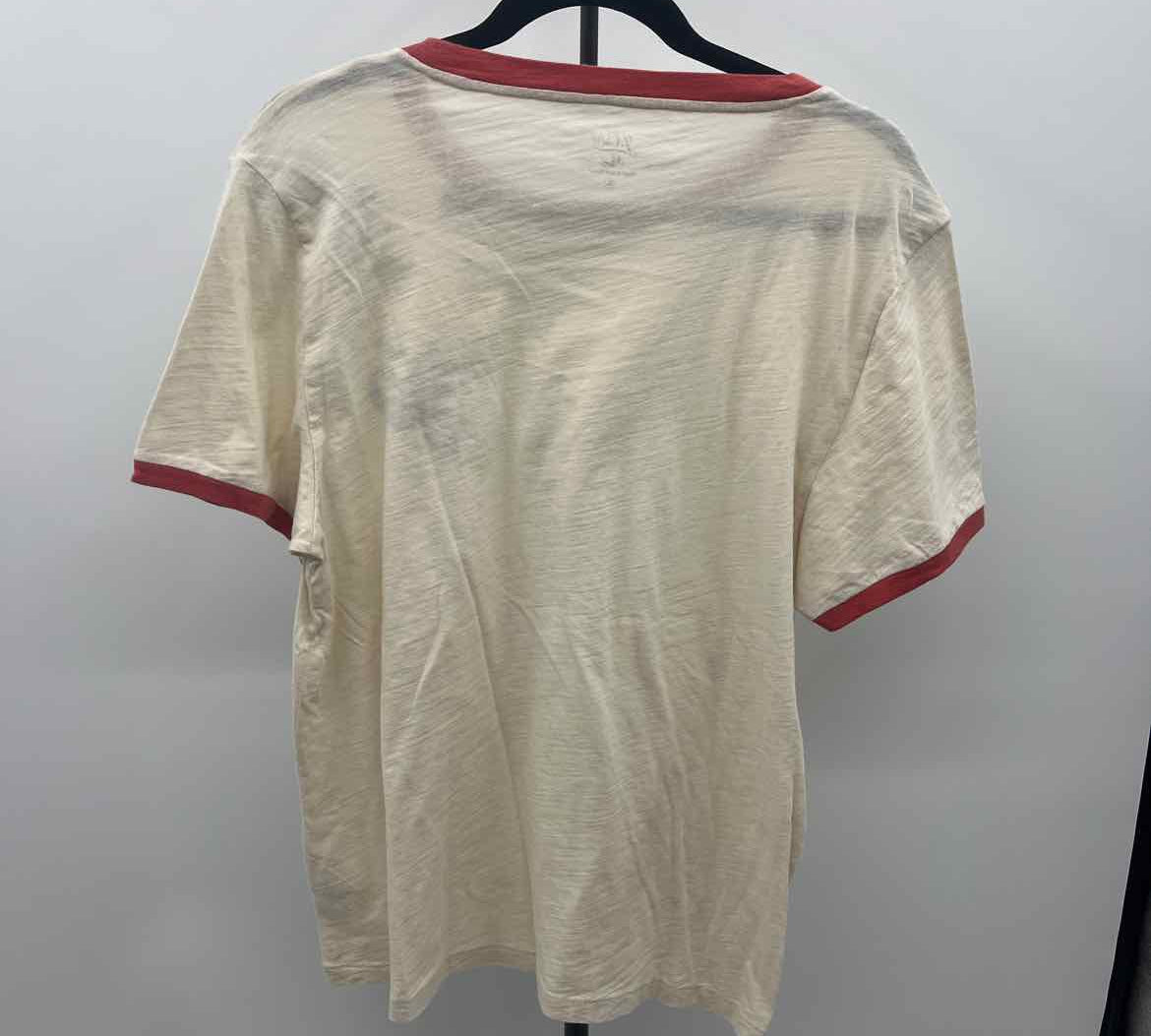 J Crew Women's Size XL Ivory Words T-Shirt