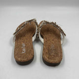 Kate Park Women's Shoe Size 6.5 White Floral Sandals