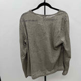 davi & dani Women's Size 2X Olive Lace Long Sleeve Shirt