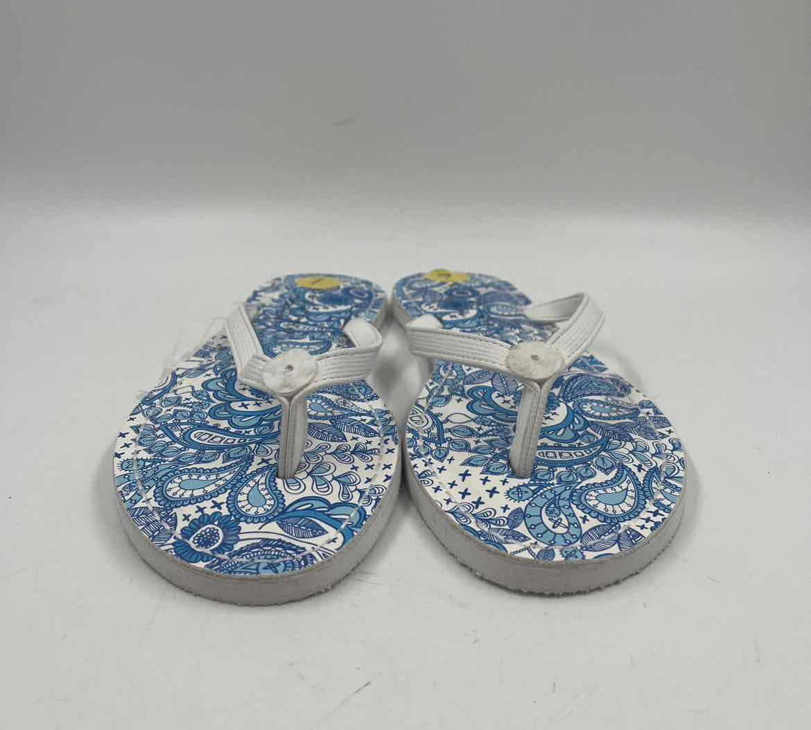 Calypso Women's Shoe Size 7 Blue Paisley Flip Flops