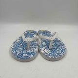 Calypso Women's Shoe Size 7 Blue Paisley Flip Flops