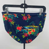 Lands End Women's Size 10 Navy Floral Swimsuit - 2 Piece