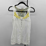 Free People Junior's Size M White Floral Tank