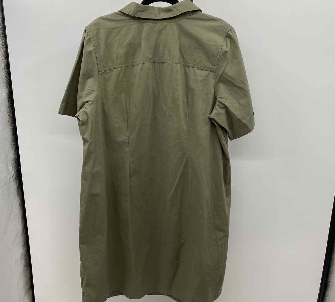 Karen Scott Women's Size 18 Green Solid Dress