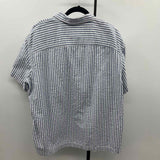 American Eagle Men's Size XL Blue Striped Short Sleeve Shirt
