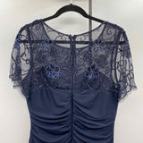 Xscape Women's Size 16 Navy Beaded Gown/Evening Wear