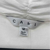 CABI Women's Size M White Solid Long Sleeve Shirt