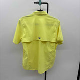 Columbia Women's Size L Yellow Solid Short Sleeve Shirt