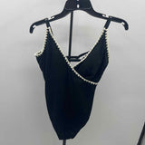Lands End Women's Size 10 Black Solid Swimsuit - 1 Piece