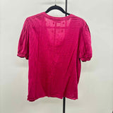 Lane Bryant Women's Size L maroon Textured Long Sleeve Shirt