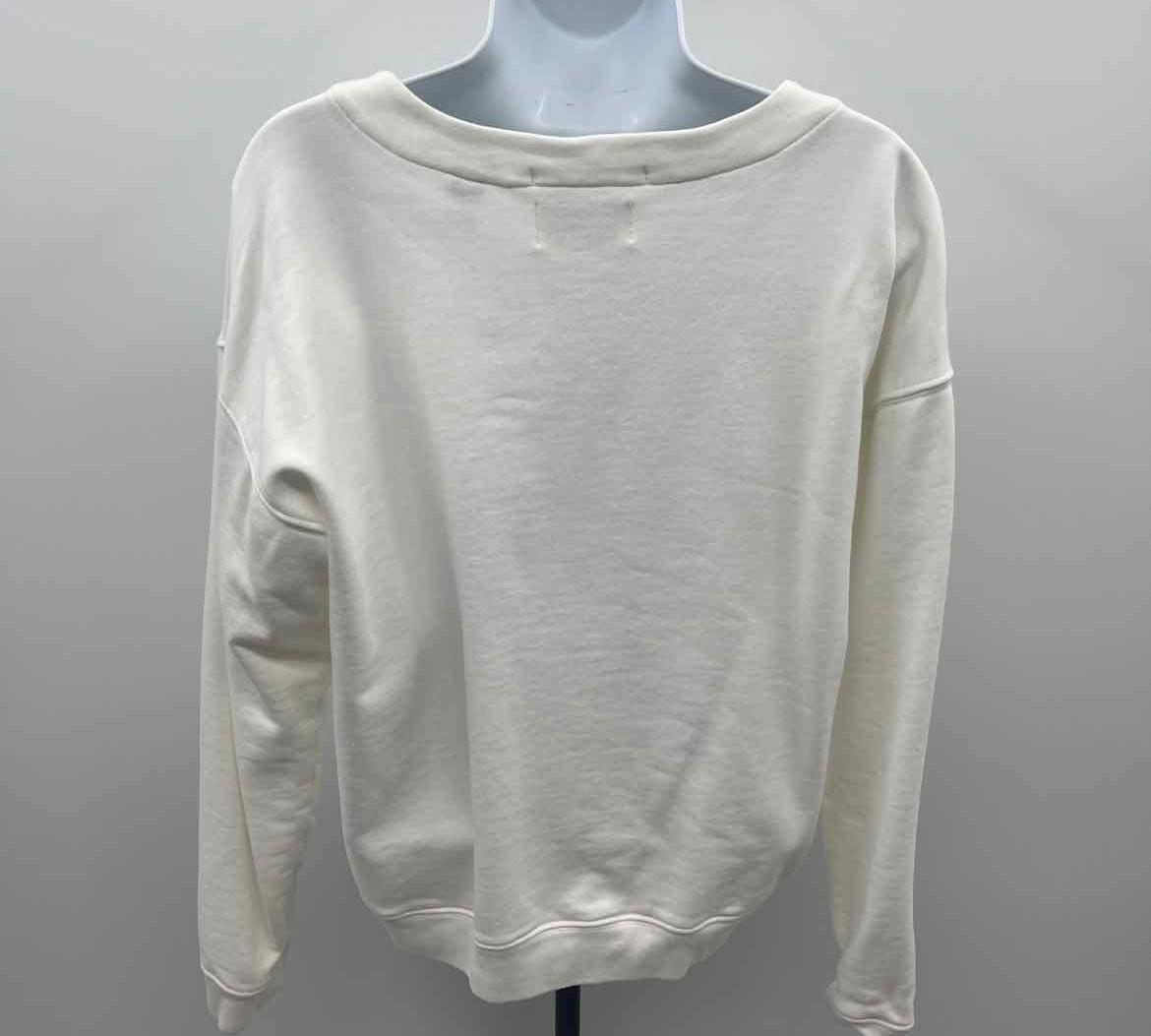 Scotch & Soda Women's Size XS White Solid Sweatshirt