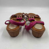 Unbranded Women's Shoe Size 8 Fuschia Beaded Sandals