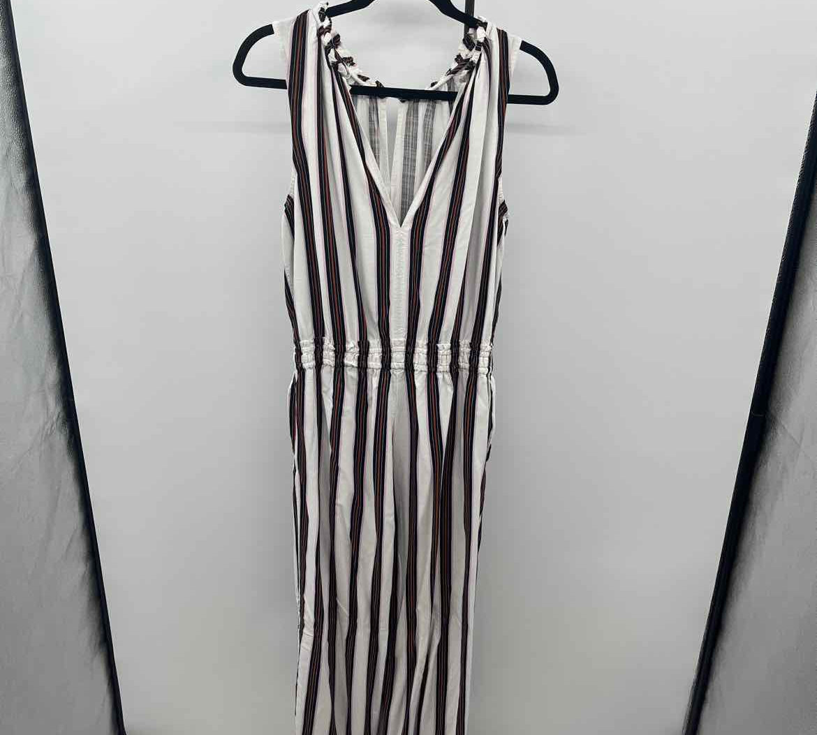 Unbranded Women's Size 10 White Stripe Jumper