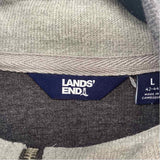 Lands End Men's Size L Charcoal Solid Sweater