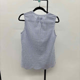 Duffield Lane Women's Size S Blue Stripe Sleeveless Shirt