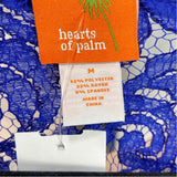Hearts of Palm Women's Size M Blue Lace Cardigan