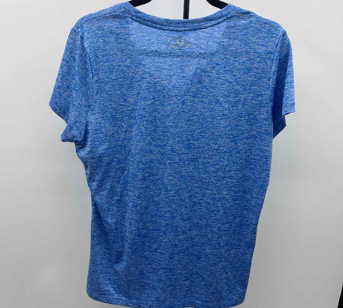 Under Armour Women's Size L Blue Heathered Short Sleeve Shirt