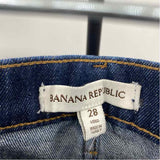 Banana Republic Women's Size 8 Blue Solid Jeans