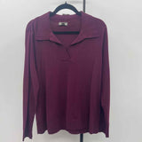 Style & Co. Women's Size L Wine Solid Sweater