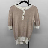 be cool Women's Size L Tan Stripe Sweater