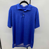 peter millar Men's Size M Blue Abstract Short Sleeve Shirt