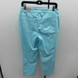 Chico's Women's Size 6 Light Blue Solid Capris