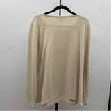 Banana Republic Women's Size XL Beige Solid Long Sleeve Shirt
