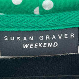 Susan Graver Women's Size L Black Stripe Sweatshirt