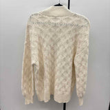 Talbots Women's Size XL Ivory Textured Sweater