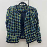 G by Giuliana Women's Size S Navy Plaid Jacket