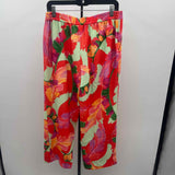 Chico's Women's Size 6 Orange Floral Pants