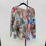 Charlie B Women's Size M Multi-Color Paisley Long Sleeve Shirt