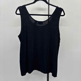 Chico's Women's Size XL Black Solid Sleeveless Shirt