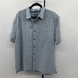 Royal Robbins Men's Size XL Blue Plaid Short Sleeve Shirt