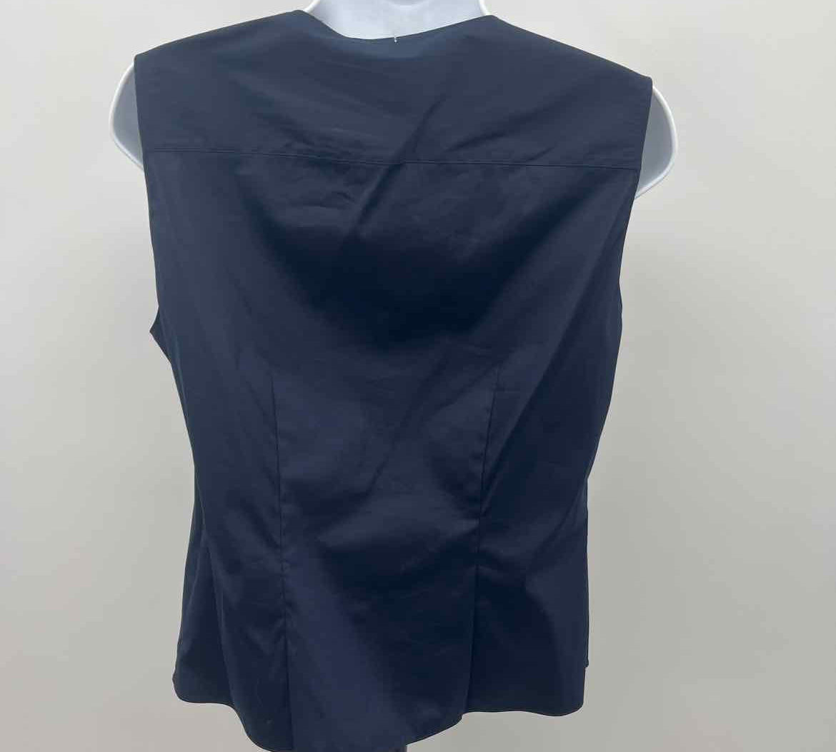 Theory Women's Size M Navy Solid Sleeveless Shirt