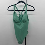 Cupshe Women's Size L Green Solid Swimsuit - 1 Piece