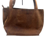 KIKO Brown Distressed Leather Handled ON THE GO Tote Bag Purse