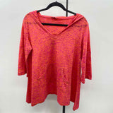 Coco & Carmen Women's Size S/M Orange Textured Long Sleeve Shirt