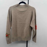 Sioni Women's Size L Tan Floral Cardigan