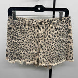 kan can Women's Size 14 Beige Animal Print Shorts