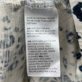 Chico's Women's Size L Ivory Spotted Long Sleeve Shirt