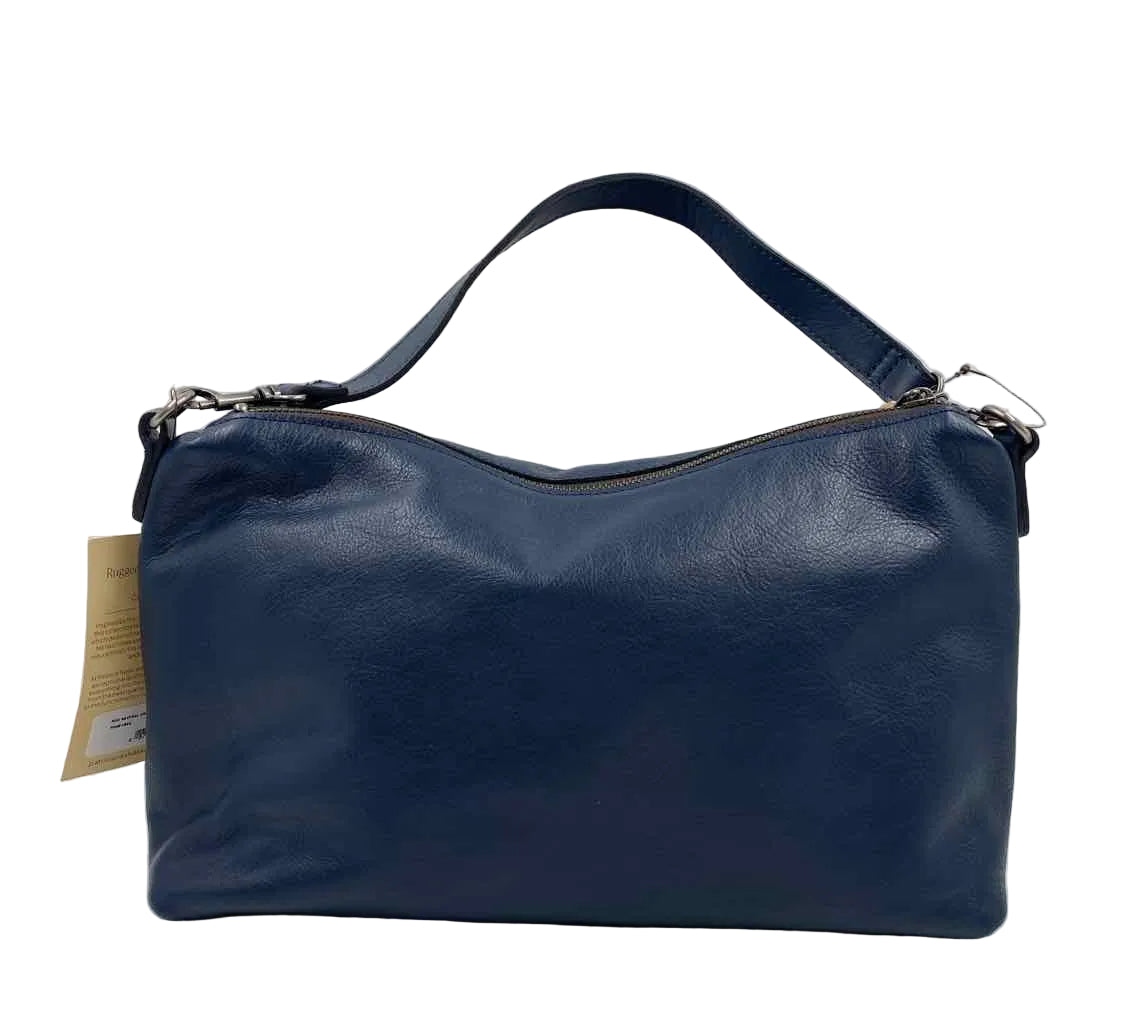 NWT PATRICIA NASH Navy Blue Leather MAURA Shoulder Bag Purse