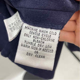 Talbots Women's Size LP Navy Solid Long Sleeve Shirt