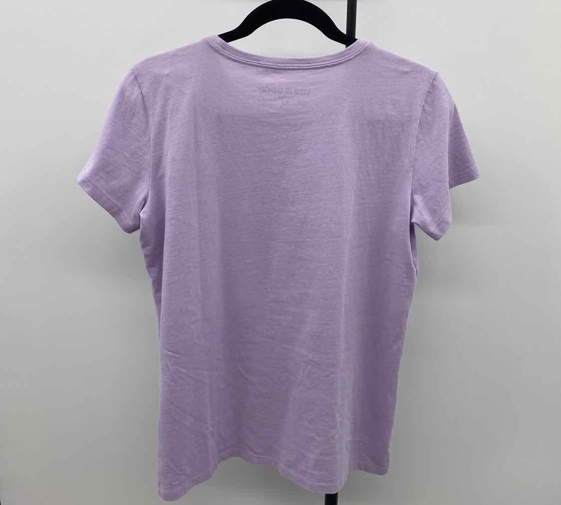 Life Is Good Women's Size M Lavender Print T-Shirt