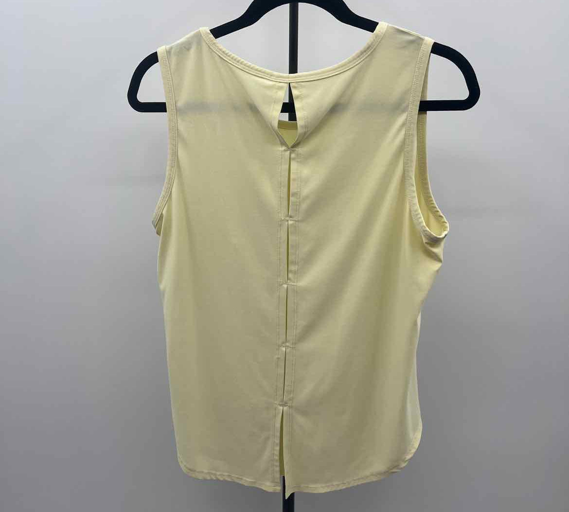 Unbranded Women's Size L Yellow Solid Sleeveless Shirt