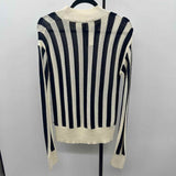 Scotch & Soda Women's Size S Navy Stripe Sweater