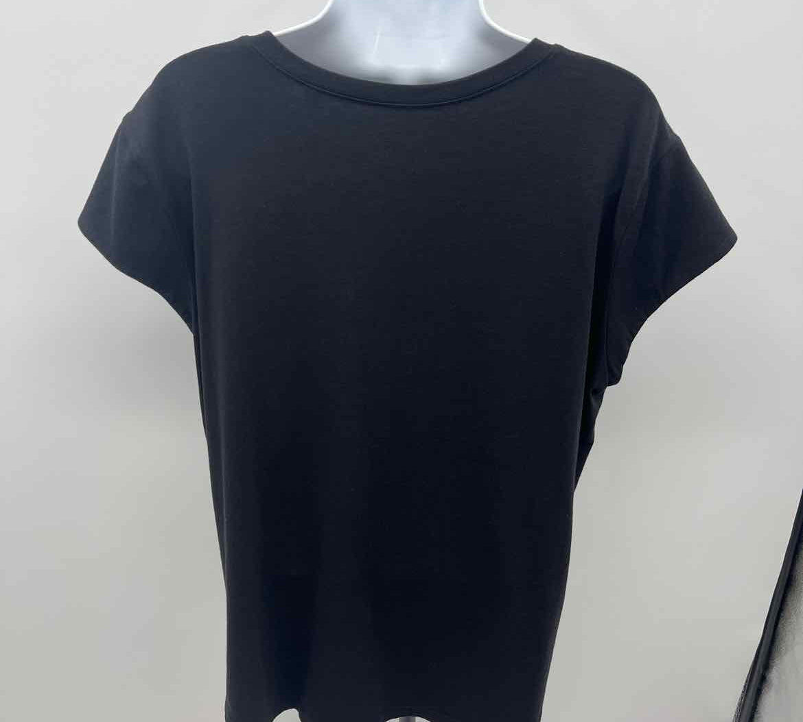 Universal standard Women's Size L Black Solid Short Sleeve Shirt