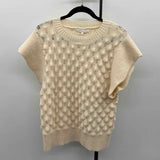 Ces Femme Women's Size L Ivory Textured Sweater