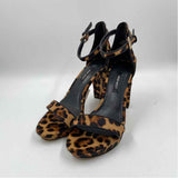 Nine West Women's Shoe Size 8 Tan Animal Print Heels